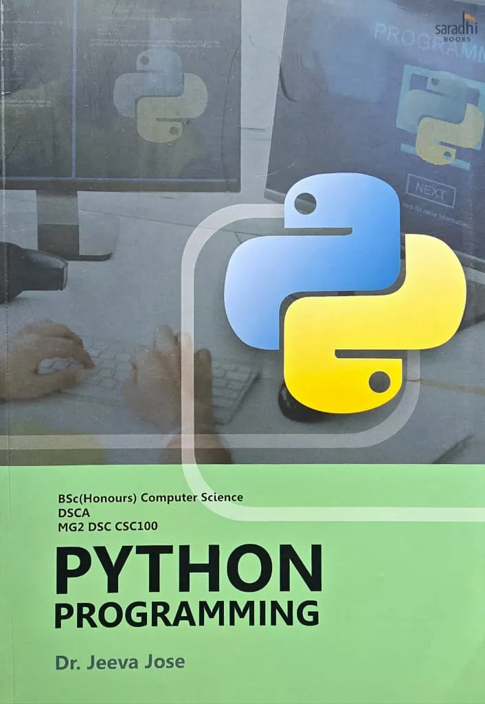 Python Programming | Prakash Publications | BSc (Honours) Computer Science | DSCA MG2 DSC CSC100
