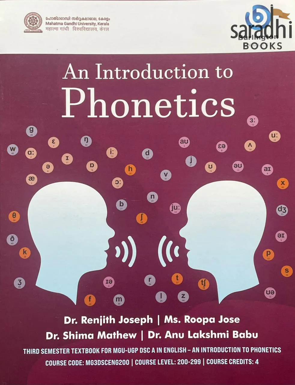 An Introduction To Phonetics | BA English Semester 3 textbook| Mahatma Gandhi University | MG3DSCENG200 | Burlington English