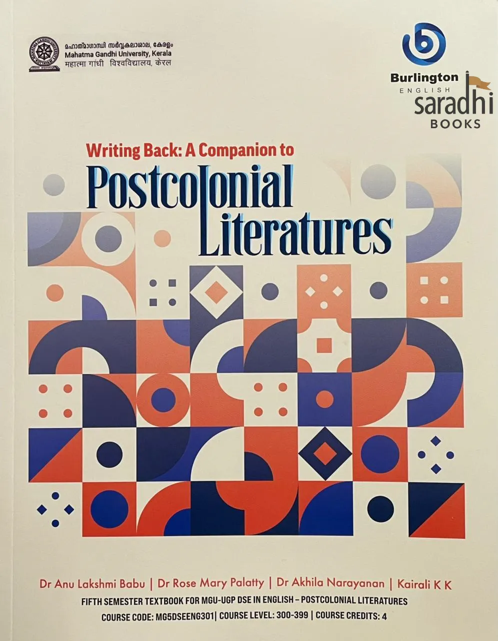 Writing Back : A Companion to Postcolonial Literatures BA English Semester 5 textbook | Mahatma Gandhi University | MG5DSEENG301 | Burlington English
