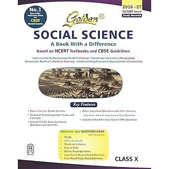 Golden Social Science | Class 10 | CBSE Guide | Latest edition (2026-2027)