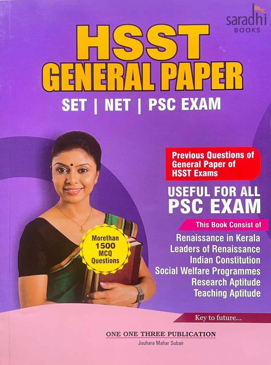 HSST General Paper 2026 | SET NET PSC Exams | One One Three Publications