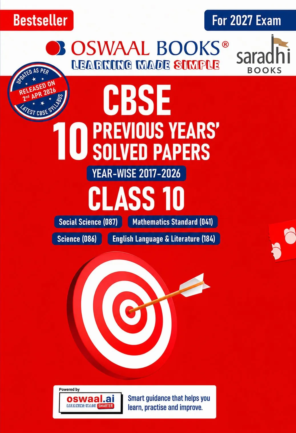 CBSE 10 Previous Years Papers | Year-wise: Solved Papers (2017-2026) for Class 10 | Includes 2026 Papers (Delhi & Outside Delhi)- fully solved | NCERT & Competency-based questions | For 2027 Exam