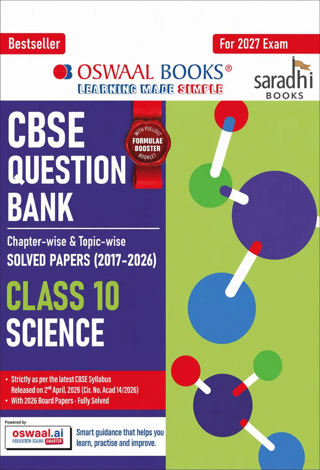 CBSE Class 10 Science Question Bank | Chapter & Topic-wise Solved Papers (2017–2026) | Based on Latest Syllabus (April 2026) | Includes 2026 Papers | | For 2027 Exam | Oswaal Books