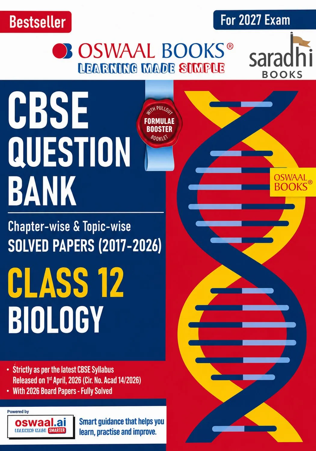 CBSE Class 12 Biology Question Bank | Chapter & Topic-wise Solved Papers (2017-2026) | Based on Latest Syllabus (April 2026) | Includes 2026 Papers | | For 2027 Exam | Oswaal Books