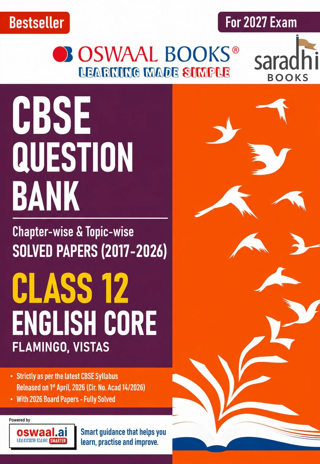 CBSE Class 12 English Core Question Bank | Chapter & Topic-wise Solved Papers (2017-2026) | Based on Latest Syllabus (April 2026) | Includes 2026 Papers | | For 2027 Exam | Oswaal Books