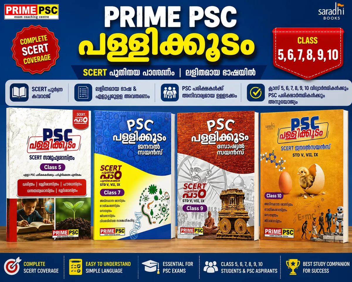 Kerala PSC Pallikkoodam Social & Science Combo 2026 | Based on SCERT Textbooks Classes 5 to 10 | Prime PSC