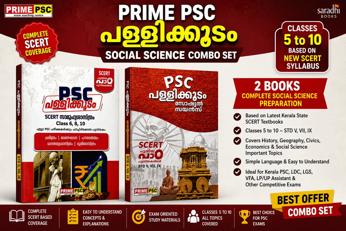 Kerala PSC Pallikkoodam Social Science Combo 2026 | Based on SCERT Textbooks Classes 5 to 10 | Prime PSC